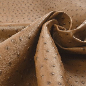 Ostrich Embossed Lambskin Nappa Leather