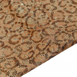 Hair On Hide Leather Perforated Floral Print